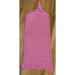 Women’s TACH Clothing Pink One Shoulder Knit Mini Dress Size L *A5